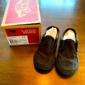 Vans size 8 TODDLER Black Classic Slip-on